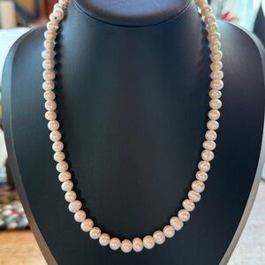 Dew Sterling Freshwater Pearl Necklace NWT